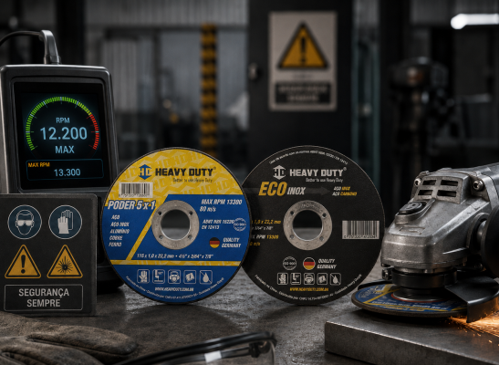 RPM Máximo de Discos de Corte e Desbaste: Por Que Respeitar o Limite de Segurança